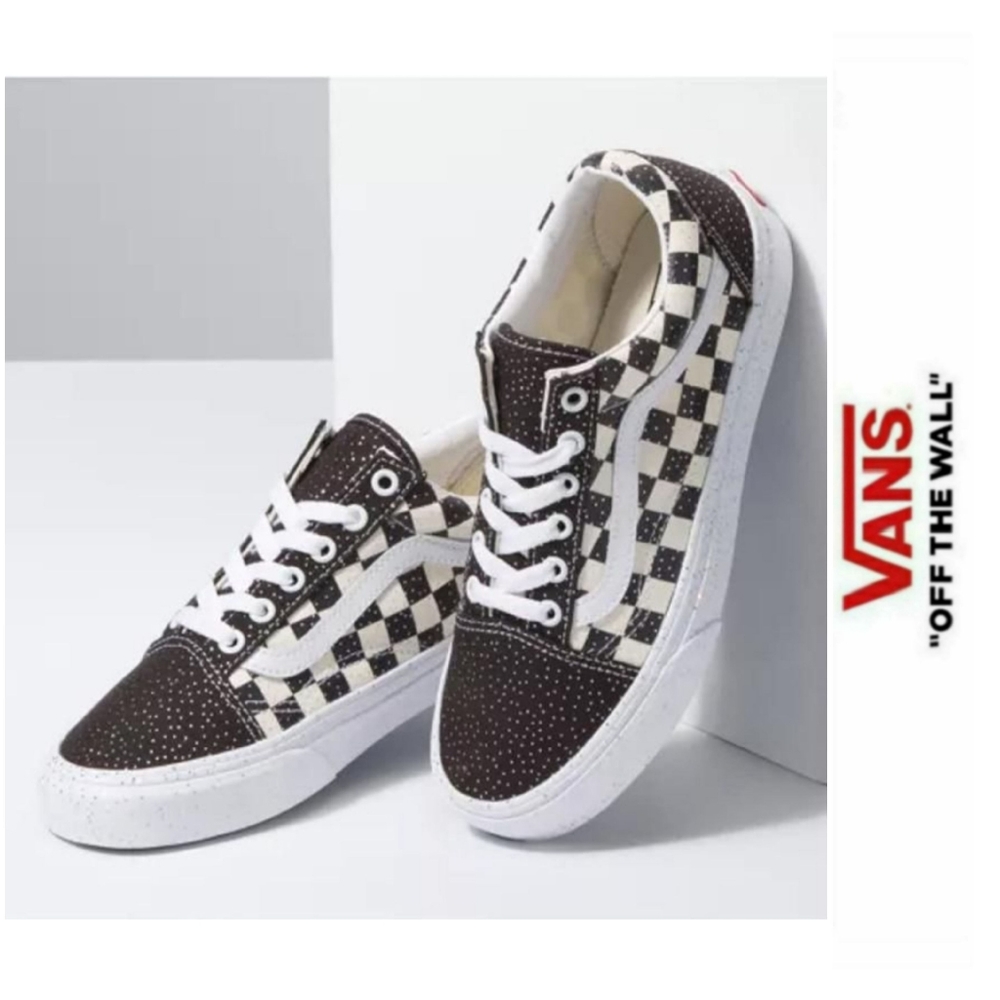 VANS Old Skool Checkerboard Glitter Platform